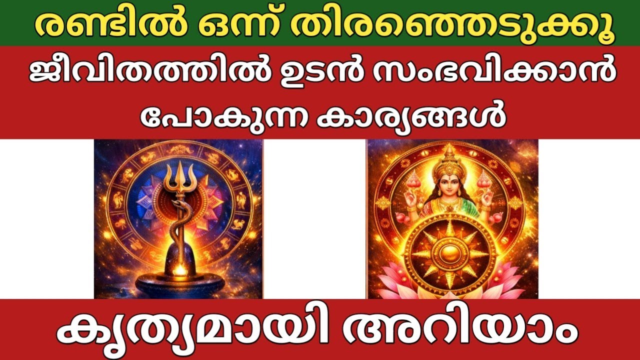  ഈ രണ്ട് ചിത്രങ്ങളിൽ ഒന്ന് തിരഞ്ഞെടുക്കൂ … 7 ദിവസത്തിനുള്ളിൽ സംഭവിക്കുന്ന കാര്യങ്ങൾ കൃത്യമായി പറയാം😮
