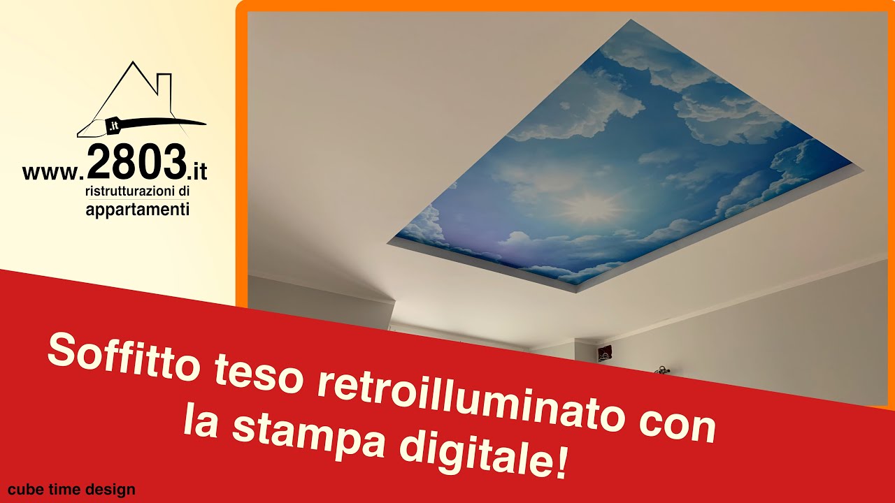 SOFFITTO TESO RETROILLUMINATO CON LA STAMPA DIGITALE!