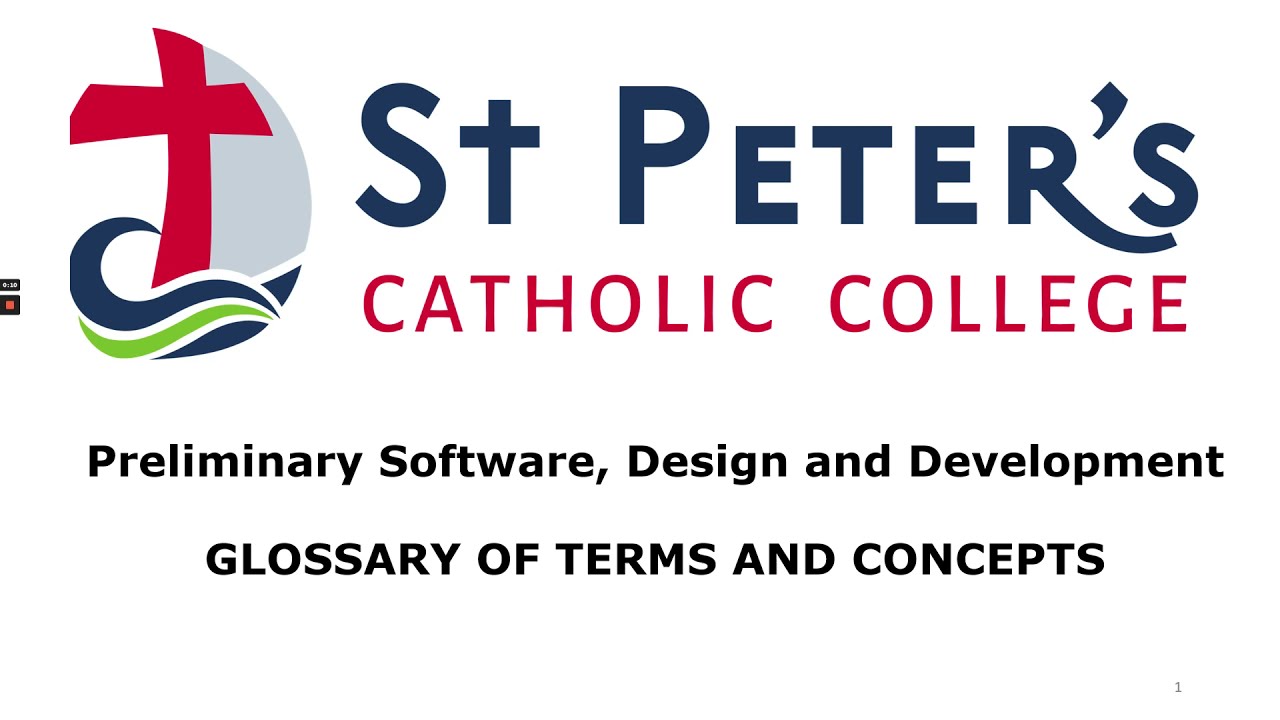 Year 11 Software, Design and Development glossary of terms and concepts