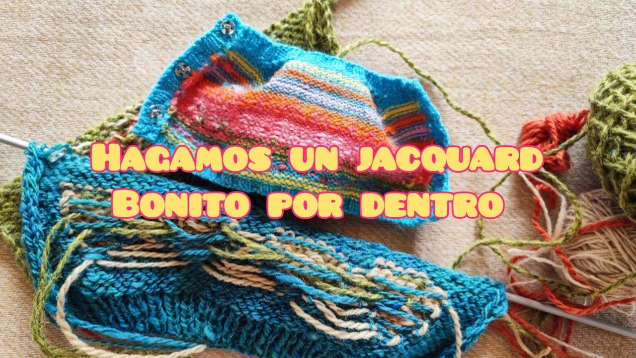 Cómo esconder la hebra en jacquard (para que no se enganche tu tejido) | técnica en punto 🧶