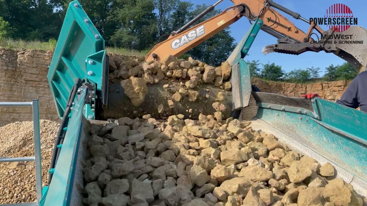 Scalping Limestone with the Powerscreen Warrior 1800