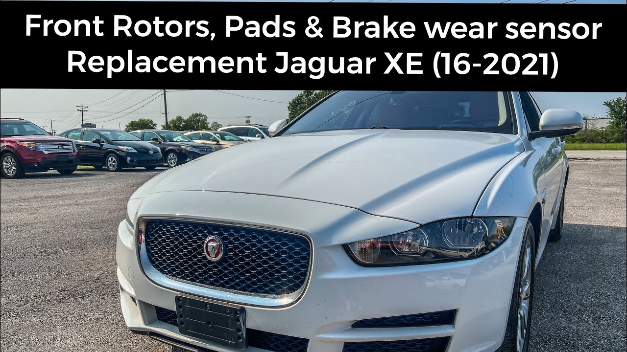 Замена передних роторов, колодок и датчика износа тормозов на Jaguar XE (16-2021)