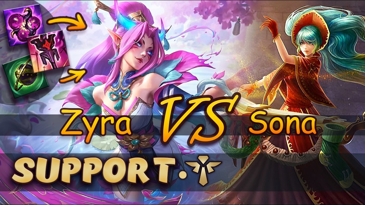 Зира и Смолдер против Соны и Кейтлин | Поддержка | Полная игра | League of Legends - патч 26.05