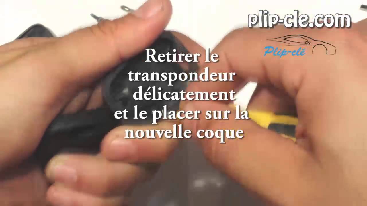 démontage et remplacement coque clé peugeot 206 et 307
