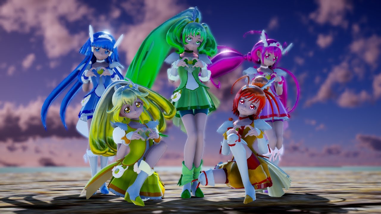 [MMD Precure] Cure Happy.Cure Sunny.Cure Peach.Cure March.Cure Beauty - ANTIFRAGILE (5p ver.)