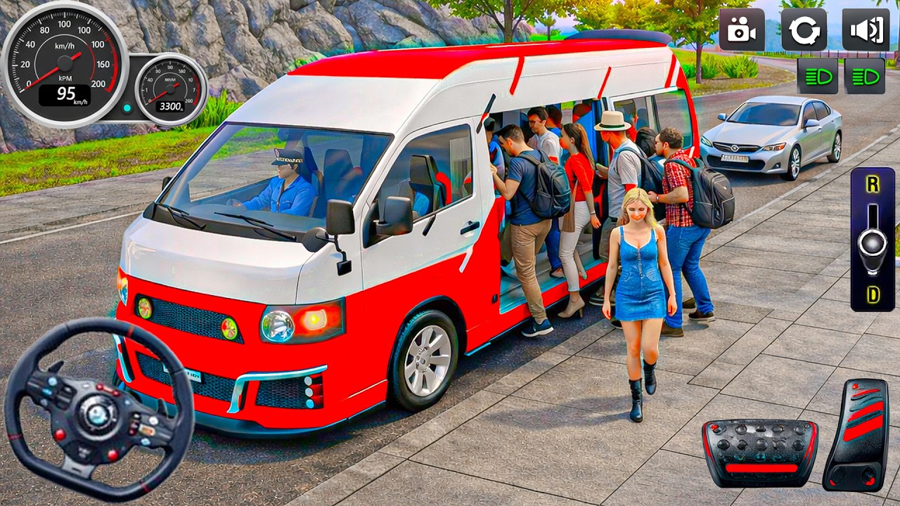 Realistic City Van Driving: Mini Vietnam Bus Driving simulator real passenger game- android gameplay
