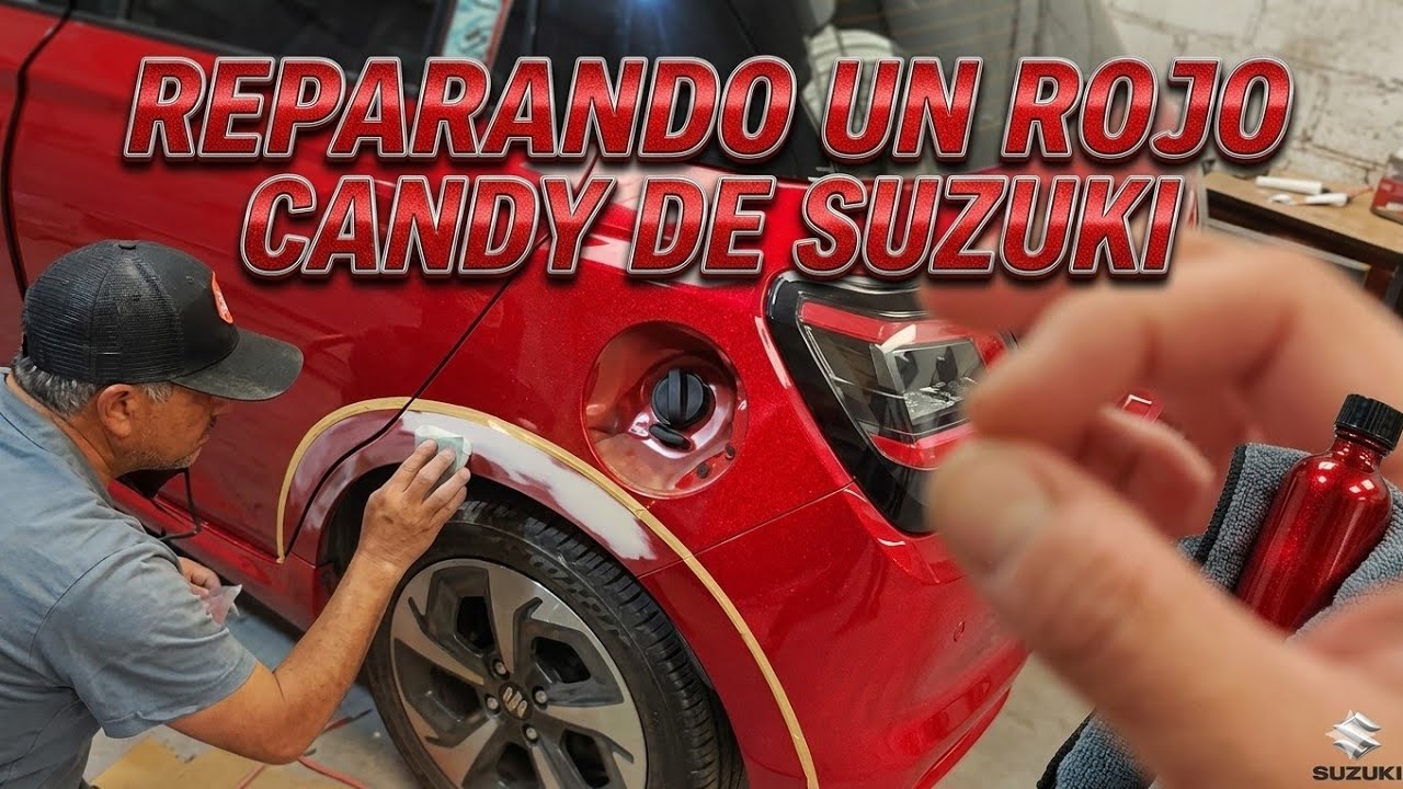 Reparando un rojo candy Suzuki swift 