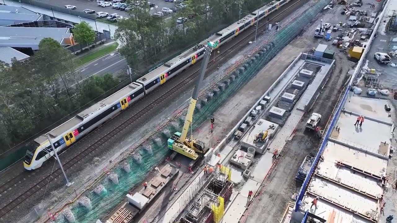 First new Loganlea station platform installed 🚧