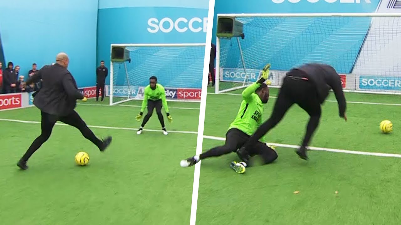 Chris Iwelumo WIPED OUT by goalkeeper in Soccer AM Pro AM!