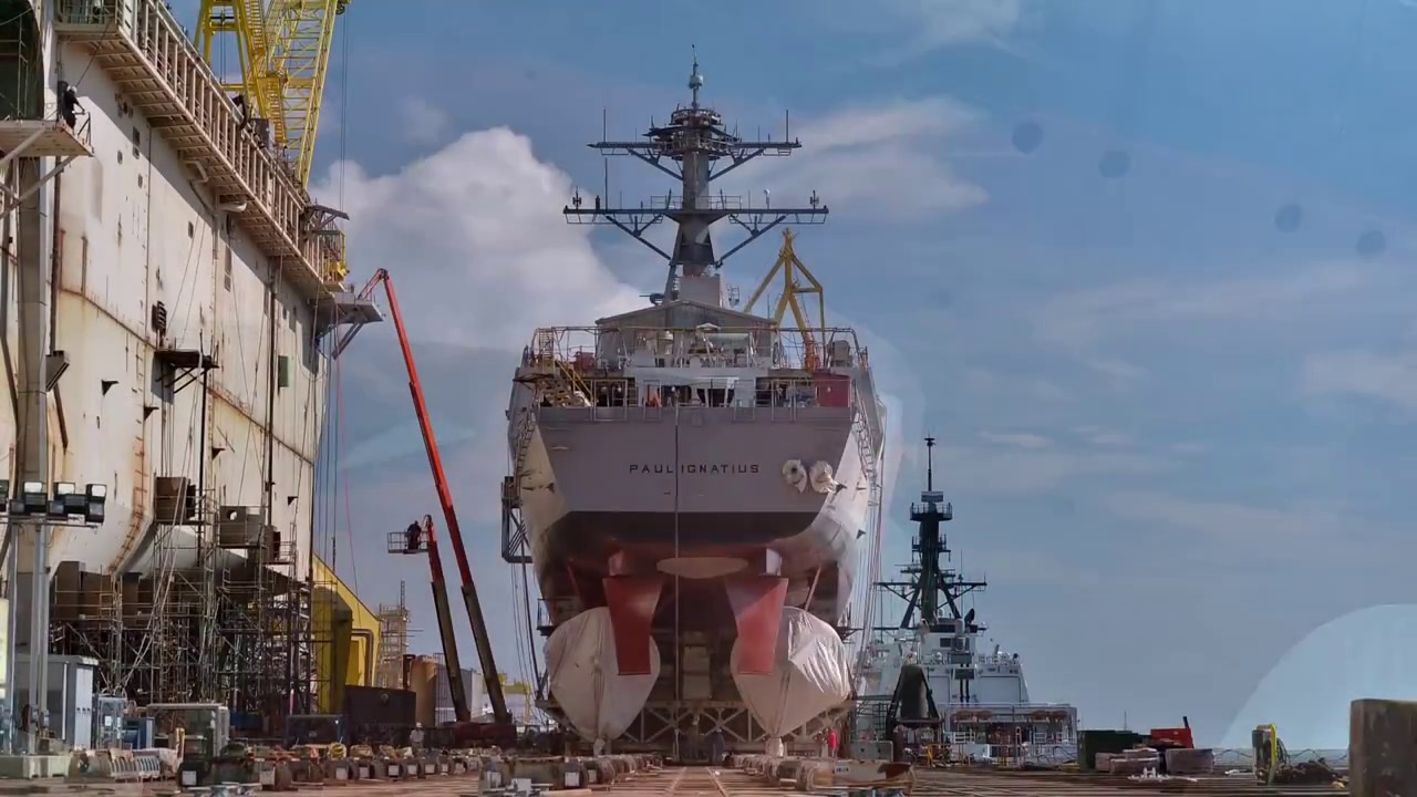 Paul Ignatius (DDG 117)  Translation and Launch Time Lapse