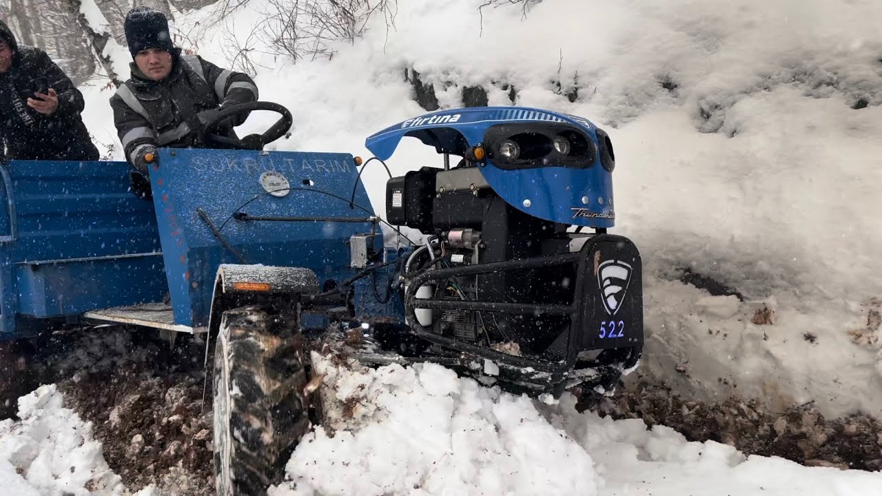Patpat(lonbardini)Traktörlere adeta karda’yol açıyor.aksiyon macera OFFROAD’dan eğlenceli görüntüler