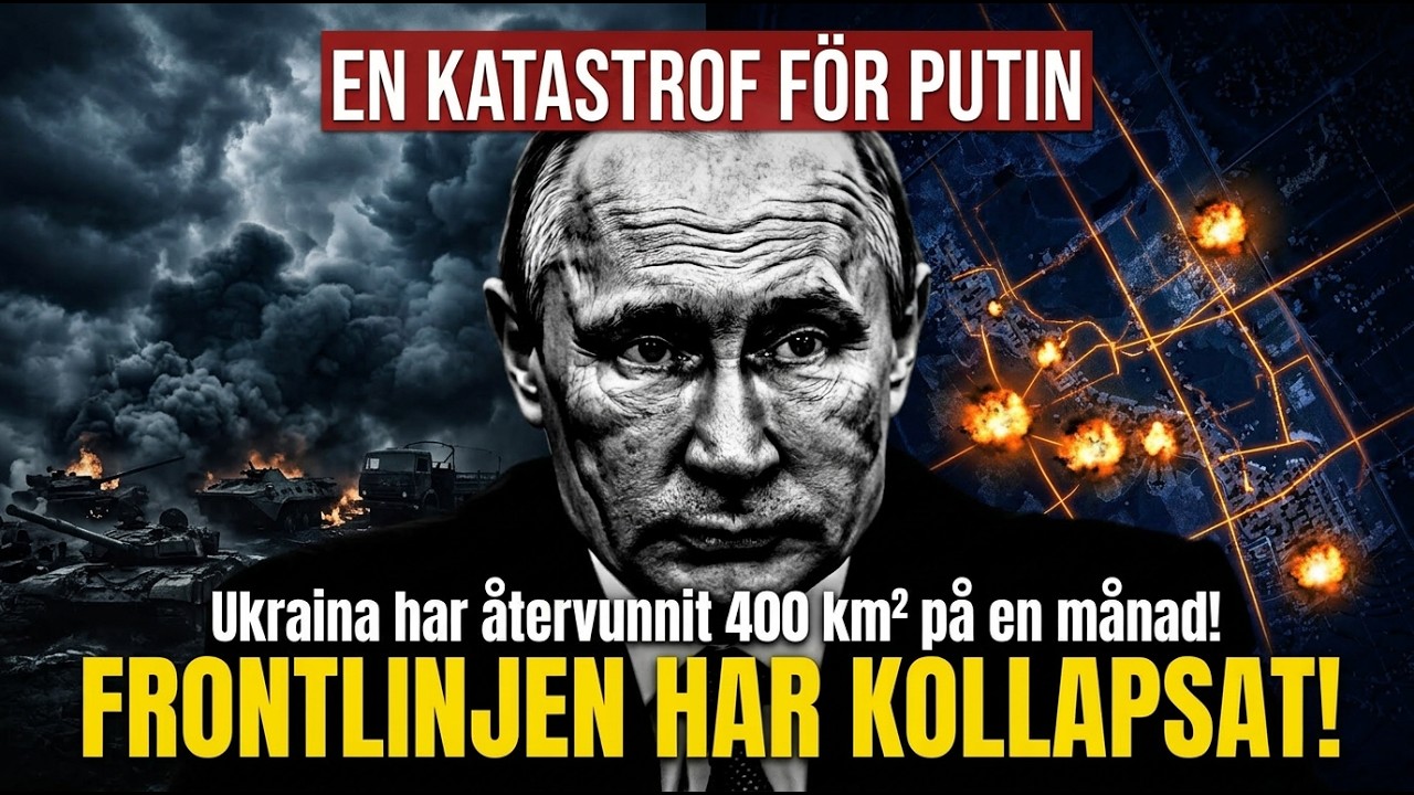 EN KATASTROF FÖR PUTIN: Frontlinjen har kollapsat, Ukraina har återvunnit 400 km² på en månad!
