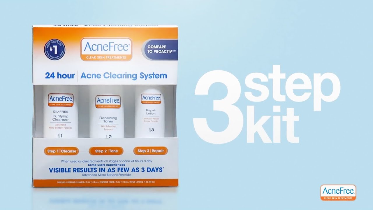 AcneFree&rsquo;s 3 Step Acne Treatment Kit