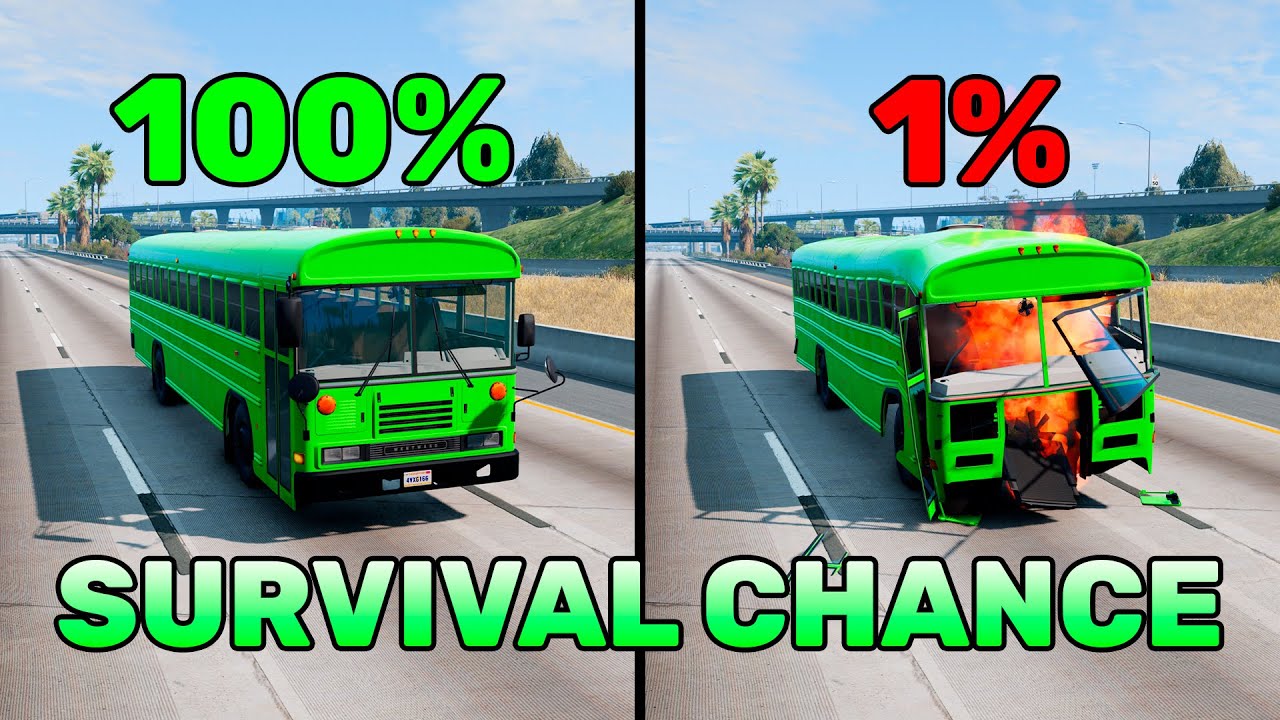 BeamNG.drive Realistic Crashes #35 | Epic Survival Chance Test