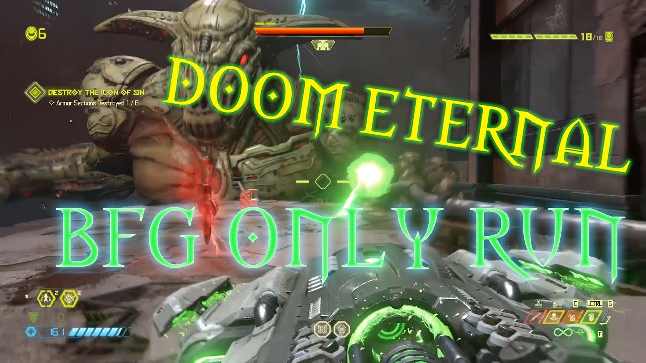 Doom Eternal - BFG only run with cheat code infinite ammo