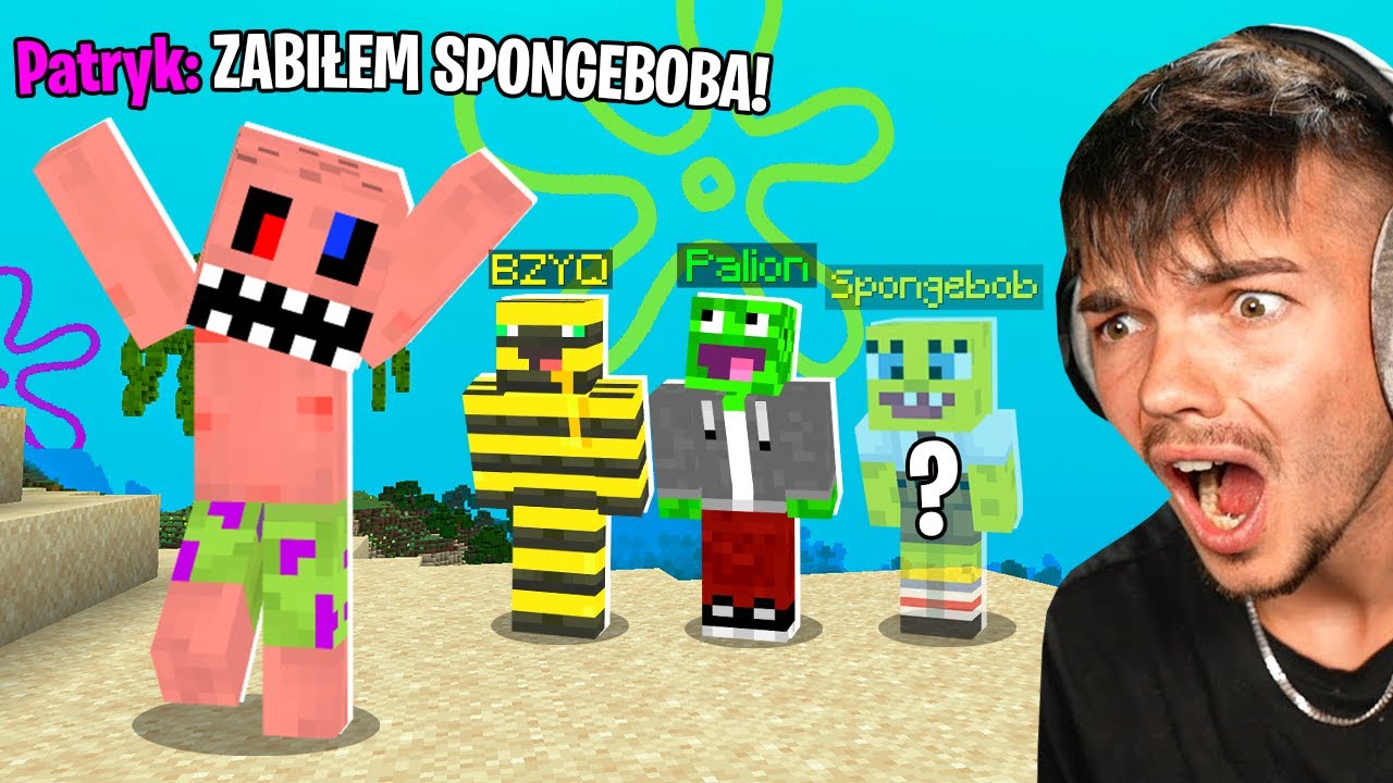 PATRYK W NOCY ZMIENIA SIĘ w TO... i ZABIŁ SPONGEBOBA... (straszne)