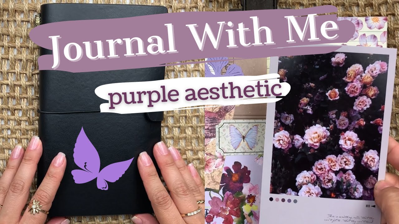ASMR Journal With Me 💜 Purple Aesthetic 💜 art (no talking)