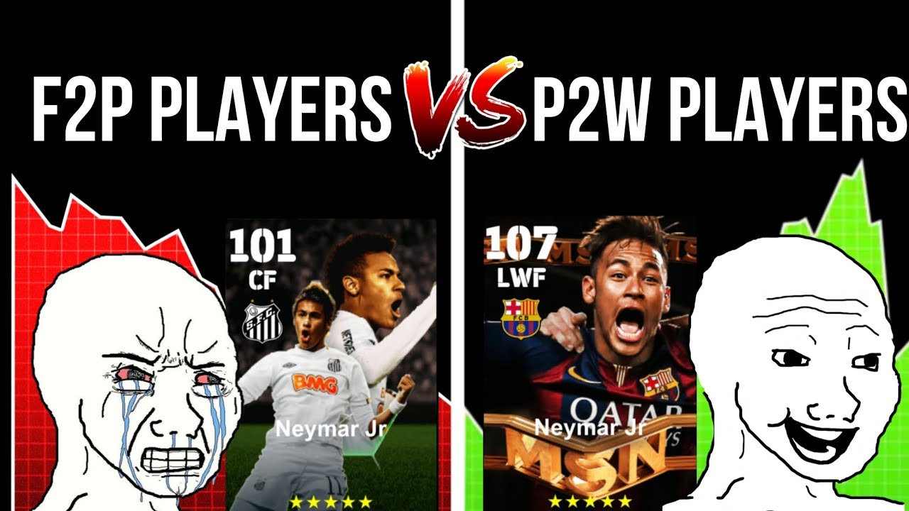 Comparison between f2p and p2w #efootball #efootball2025 #pes #pesfootball