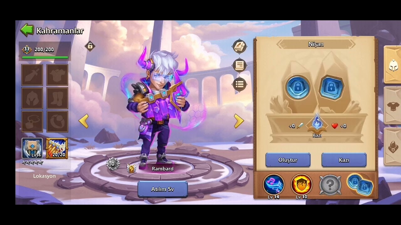 Castle Clash Hero upgrade from scratch.Kahraman yükseltme sıfırdan.