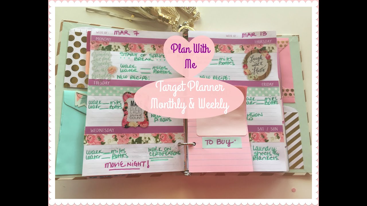 Plan With Me! Target Dollar Spot Planner | MONTHLY & WEEKLY!!