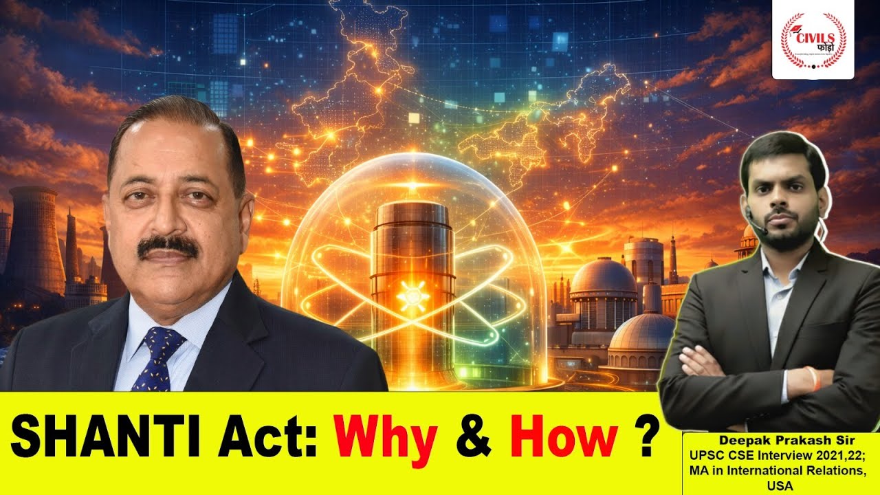 SHANTI Act Explained | Why & How? | Nuclear Energy Policy of India | Deepak Prakash Sir