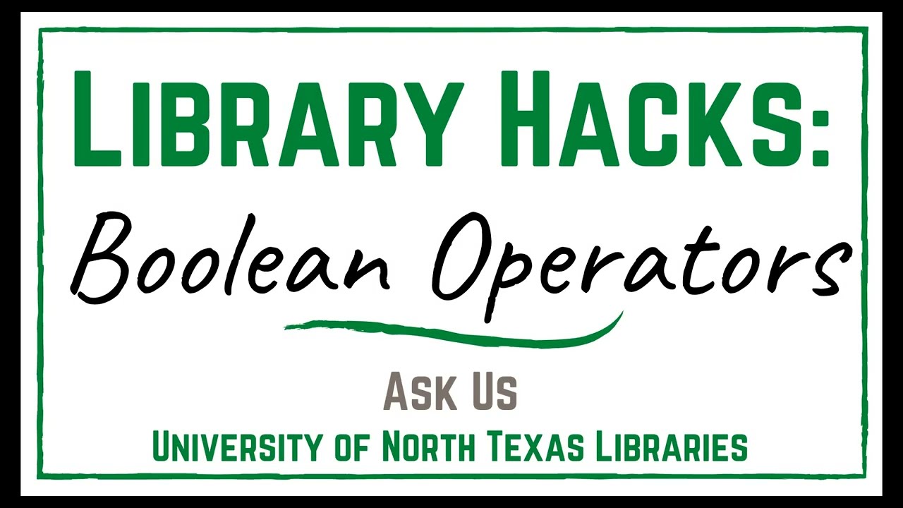 Library Hacks  Boolean Operators