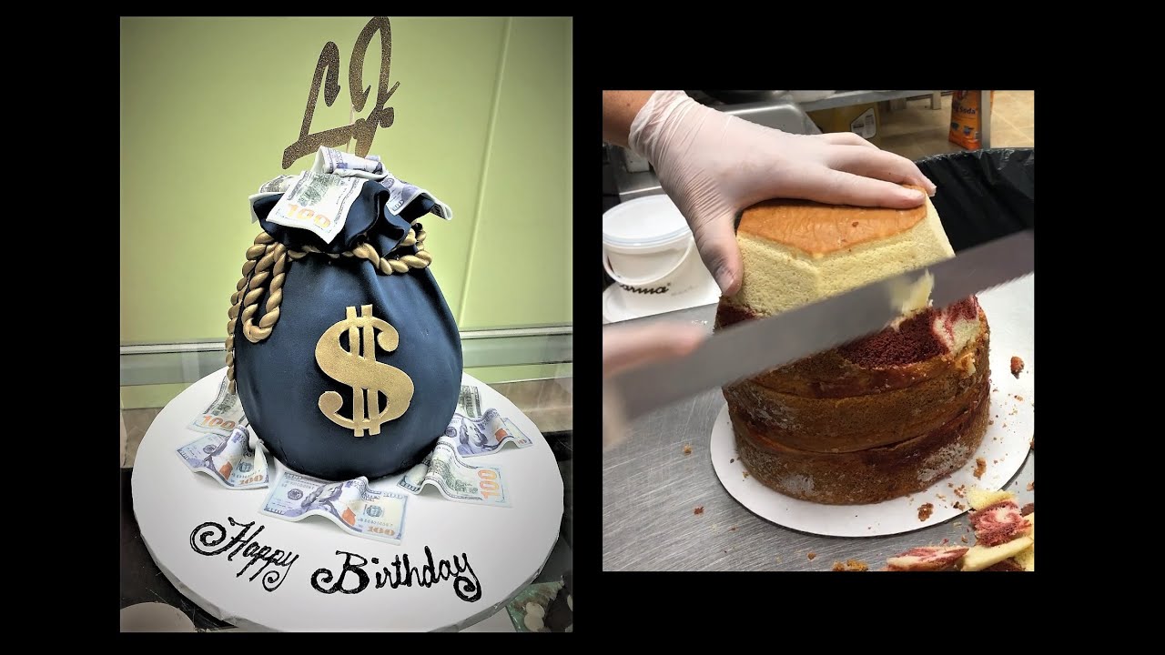 Pastel de Bolsa de Dinero. Money Bag Cake