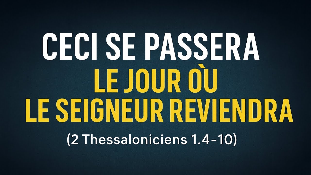Ceci se passera le jour où le Seigneur reviendra (2 Thessaloniciens 1, 4-10)