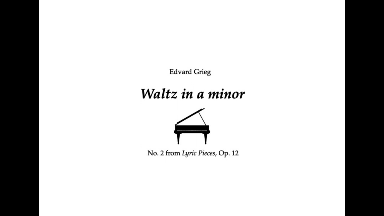 Edvard Grieg - Waltz (for violin and piano), No.2 from Lyric Pieces, Op.12, piano accompaniment only