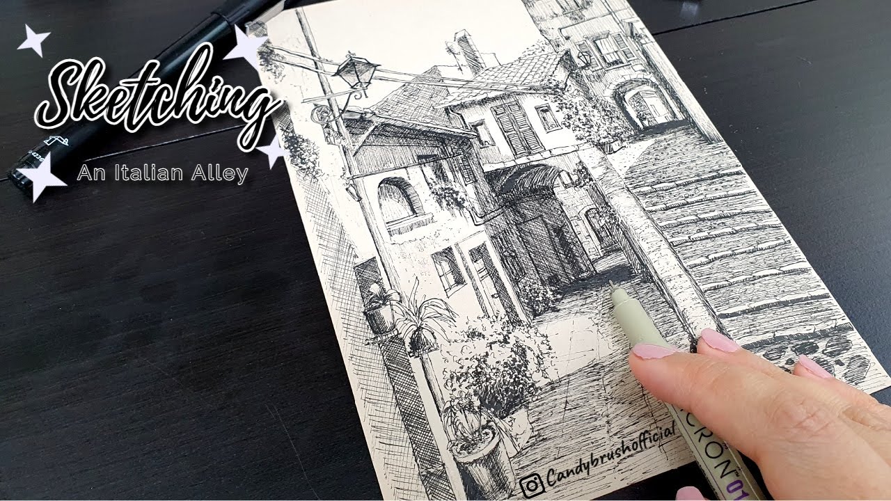 Pen & Ink Drawing #51 | Sketching An Italian Alley