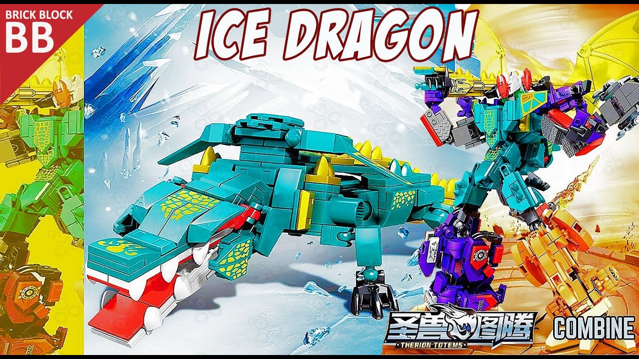 Mythical Beasts Ice Dragon ⚡️ Sembo Block Therion Totems, Unboxing & Assembly Speed Build Lego Brick