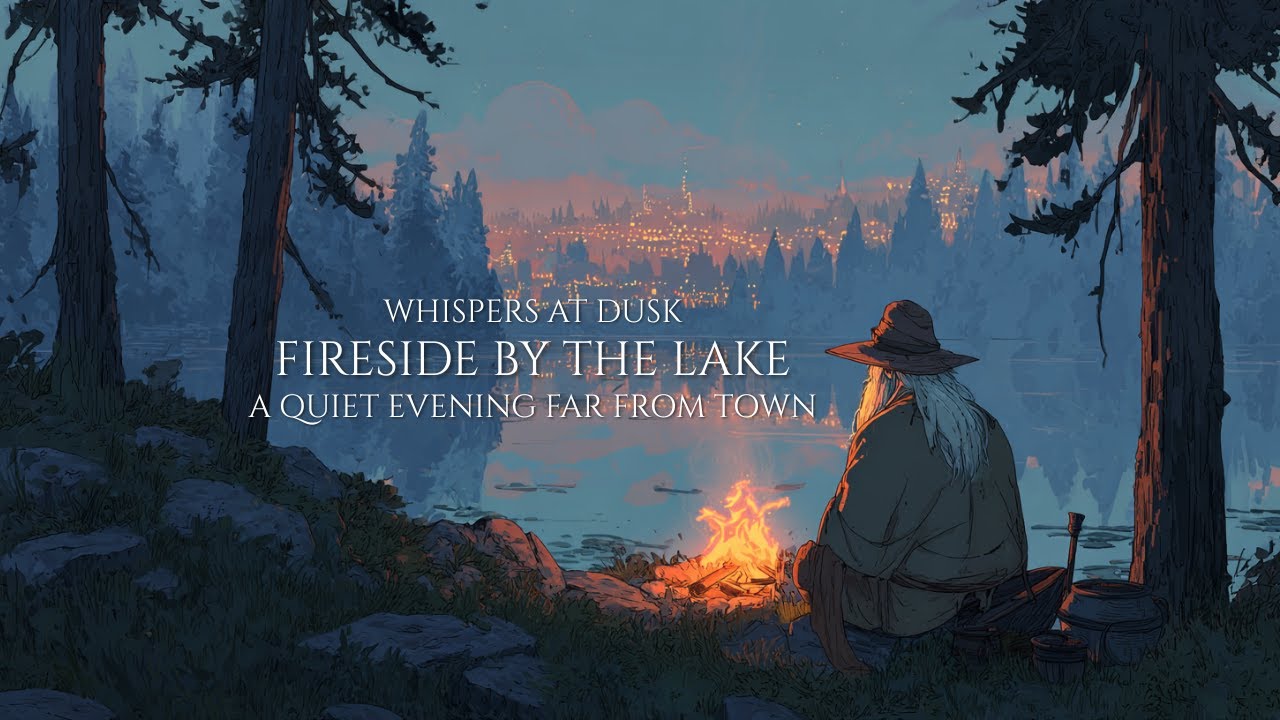 FIRESIDE BY THE LAKE – Whispers at Dusk | Calm Celtic Music for Relaxation