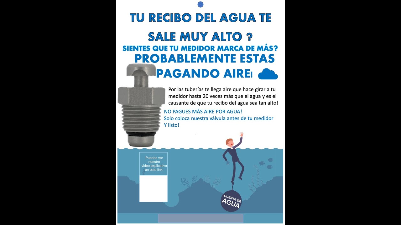Válvula expulsora de aire, reduce tu recibo del agua!