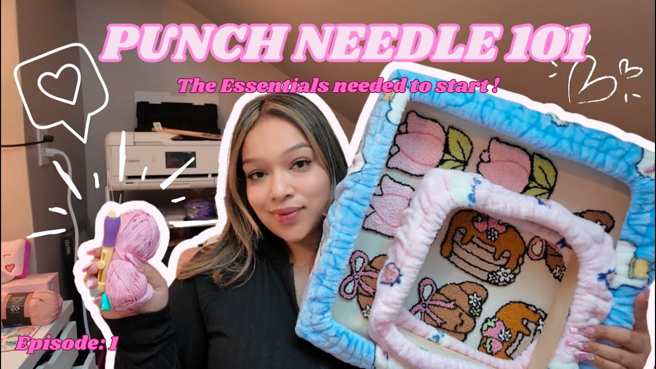 What you need to start punch needling 🌷✨, how to punch needle mug rugs, the essentials🌷✨