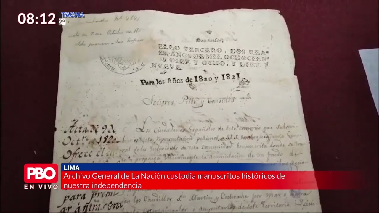 AGN resguarda valiosos documentos hist&oacute;ricos que narran sucesos clave de la Independencia del Per&uacute;