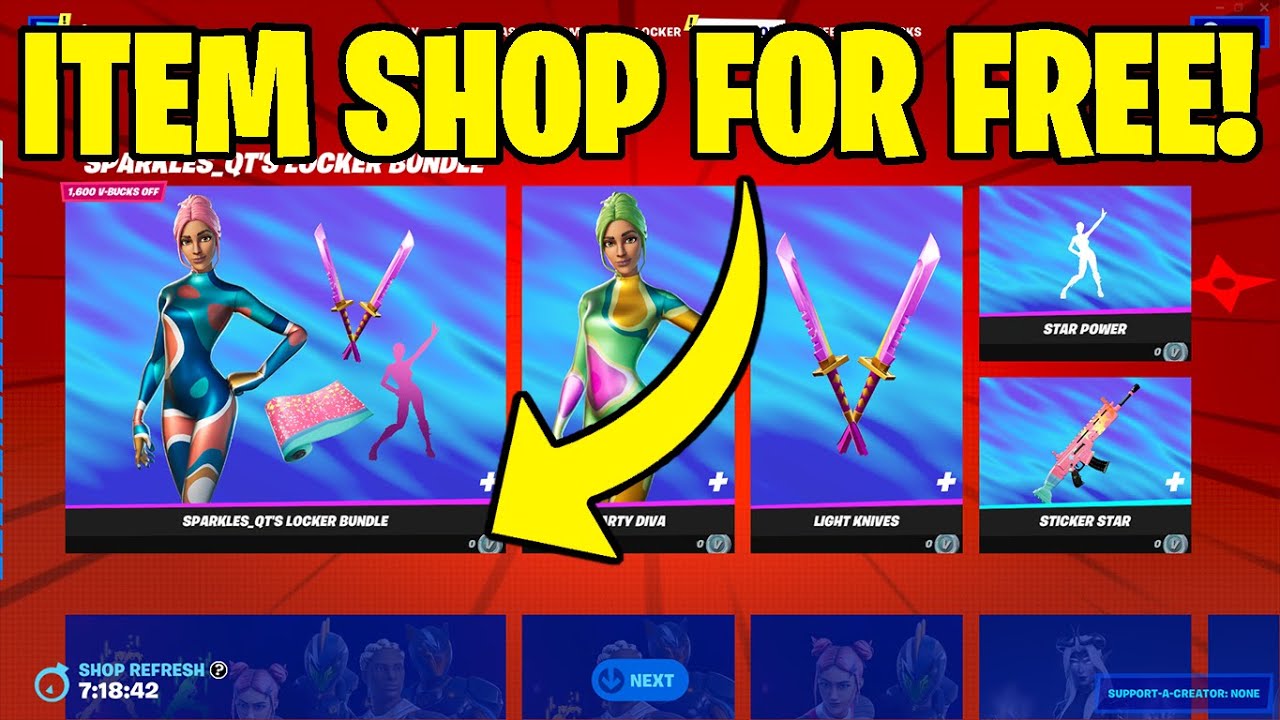 *Glitch* ITEM SHOP FOR FREE In Fortnite 2022!