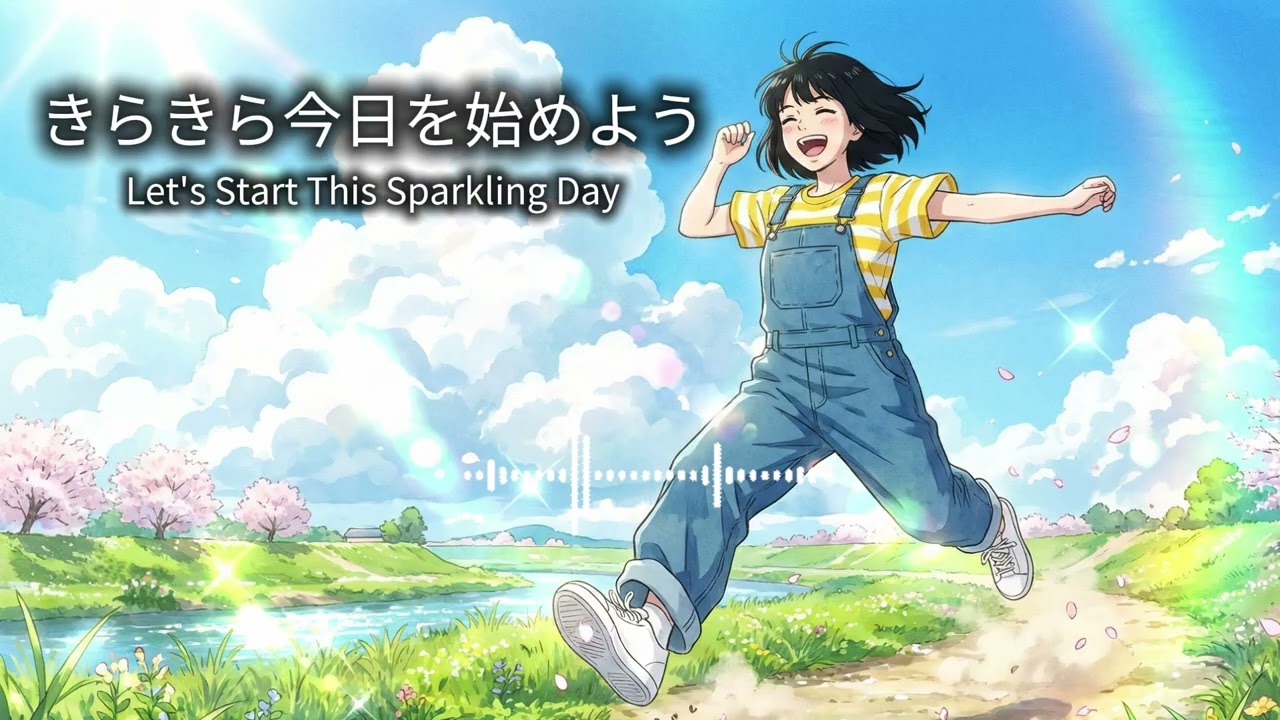 【アニメ風】きらきら今日を始めよう｜朝に聴きたい前向きアコースティック（オリジナル曲／歌詞付き）