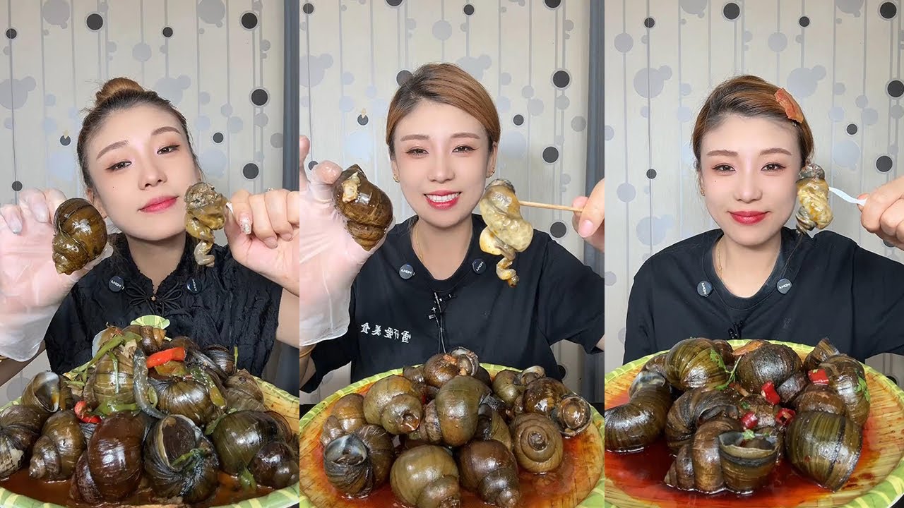【XueYan Mukbang】Field Snail🐚🐚 #Seafood#asmr