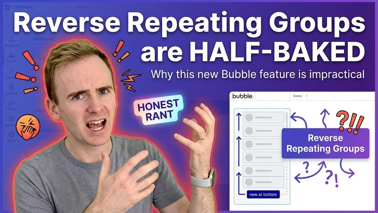 Функция чата в Bubble наконец-то заработала (обратная прокрутка), или нет?