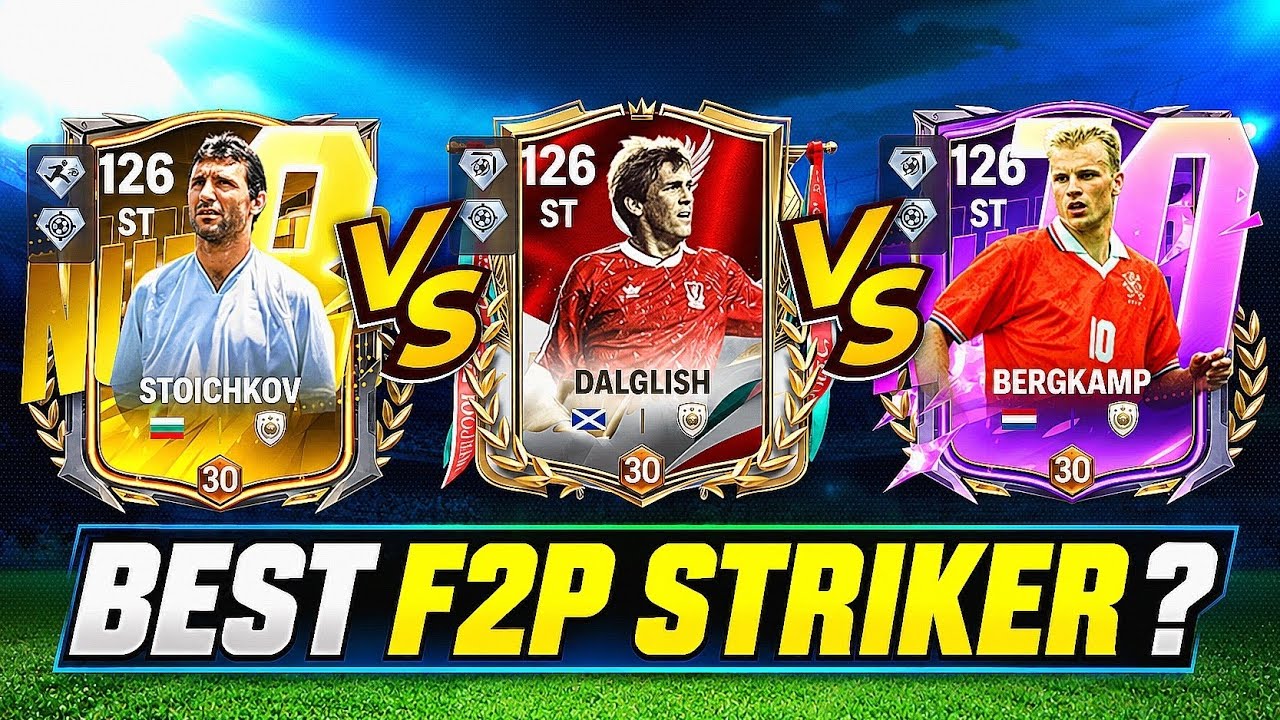 STOICHKOV vs DALGLISH vs BERGKAMP : Who's the BEST F2P STRIKER ? 🤔