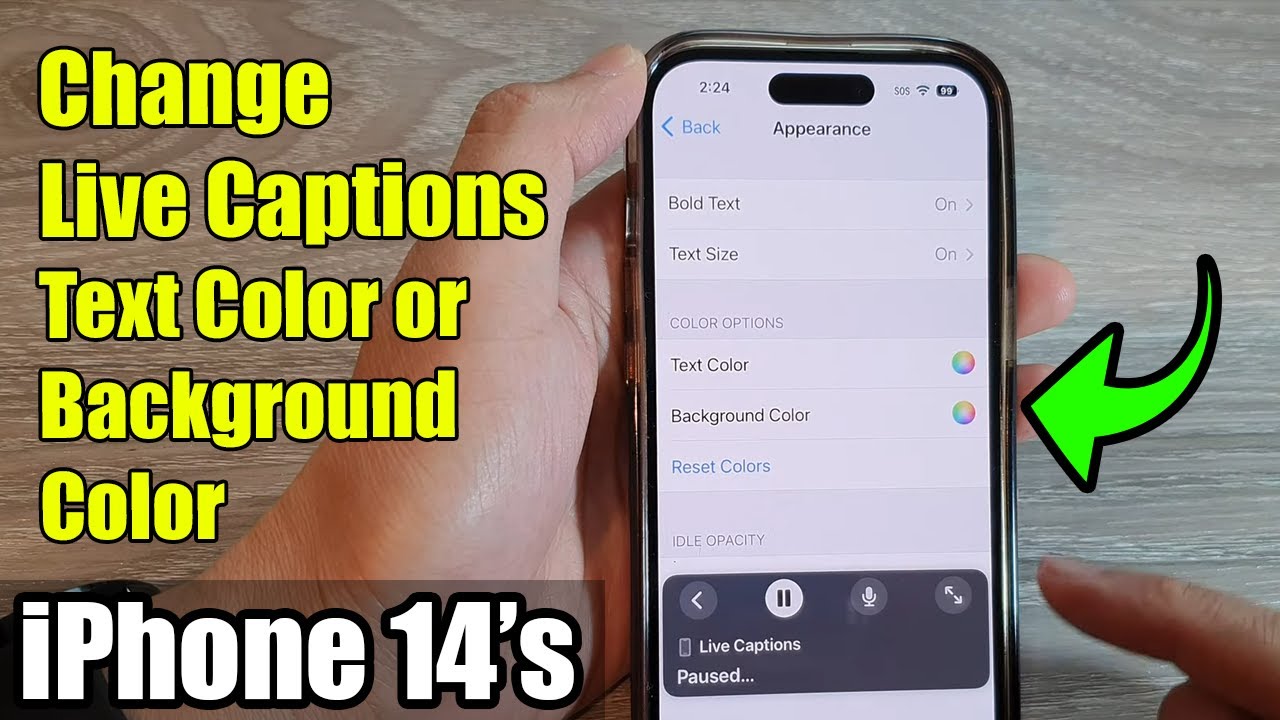 iPhone 14's/14 Pro Max: How to Change Live Captions Text Color/Background Color