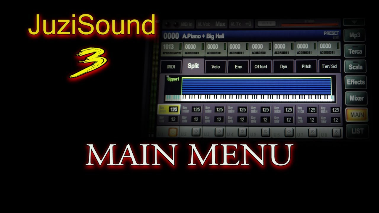 JuziSound 3 MAIN MENU