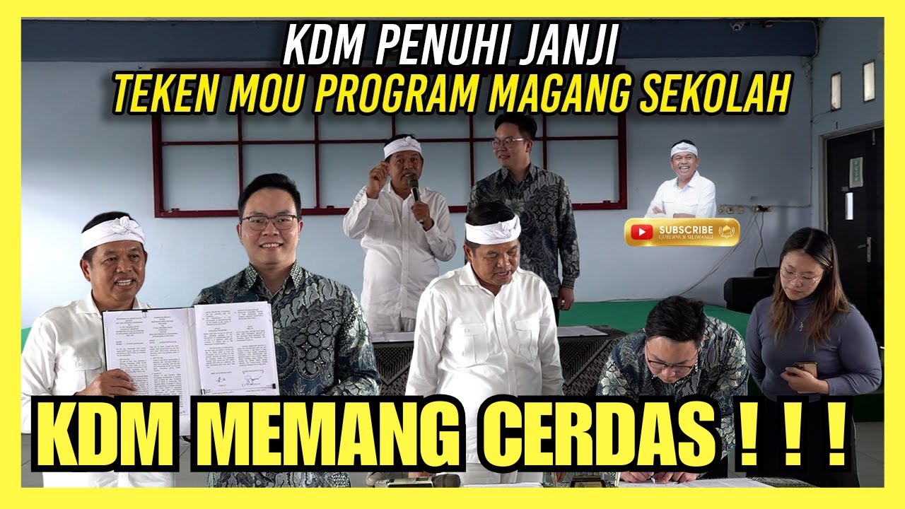 MANTAB KDM!! PENUHI JANJI TEKEN MOU PROGRAM MAGANG SEKOLAH #kdm