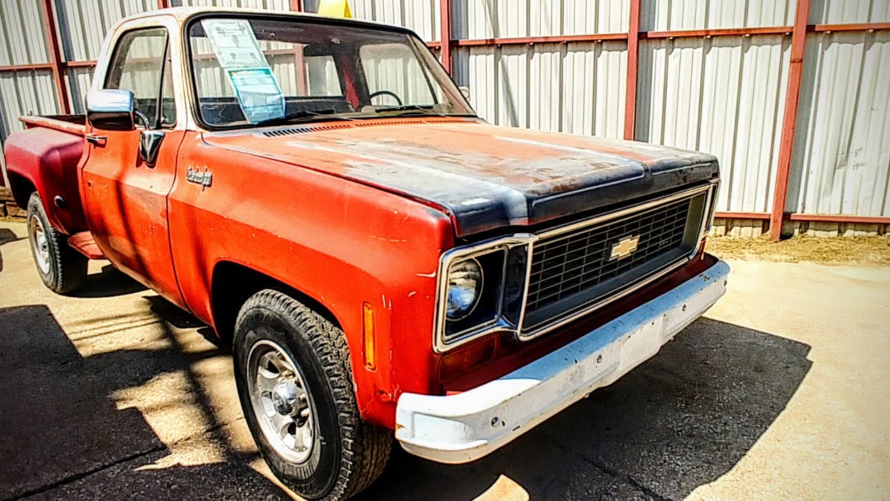 For Sale Rare Step Side Long Bed Square Body 1973 Chevy Custom 30 Junkyard Find