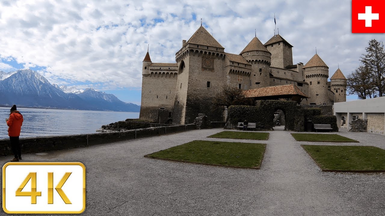 Château de Chillon, Lake Geneva, Switzerland | Spring 2021【4K】