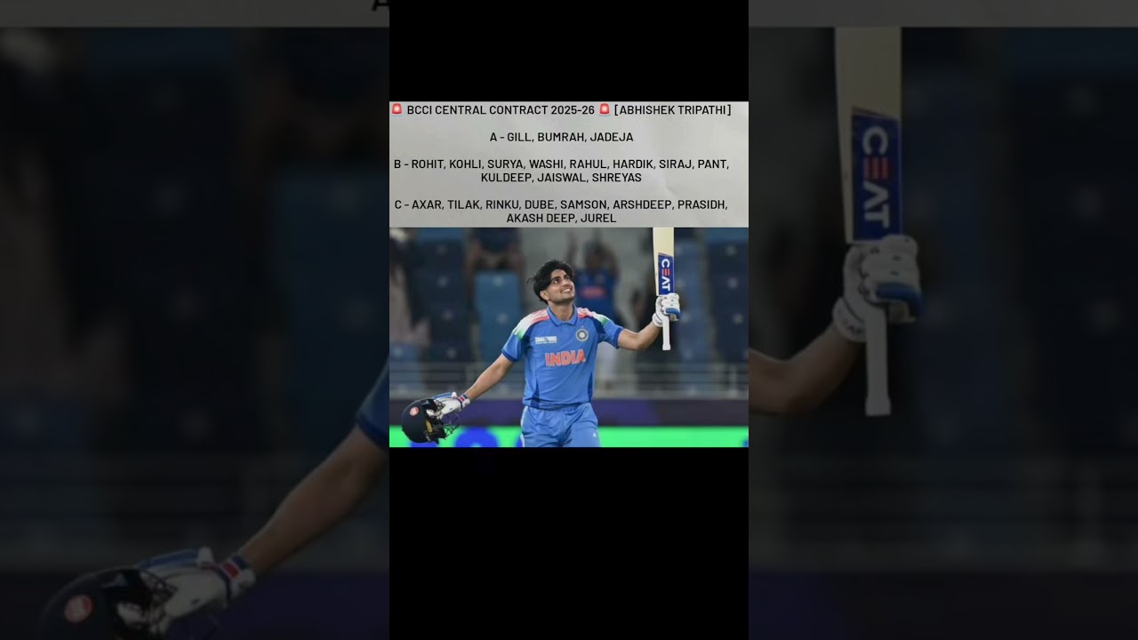 BCCI CENTRAL CONTRACT 2025-26