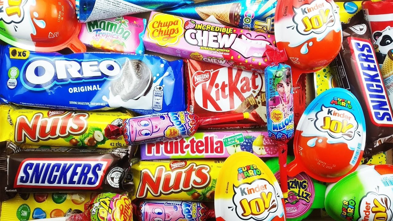 Rainbow Candy Unpacking 🌈 Oddly Satisfying Sounds & Relaxing Chocolate Snap ASMR