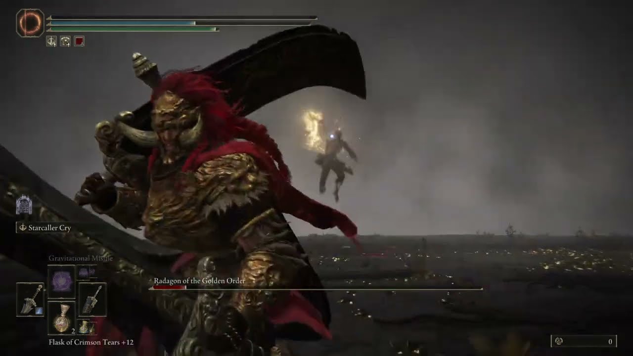 Elden Ring Sky Scourge Radahn build vs Radagon of the Golden Order