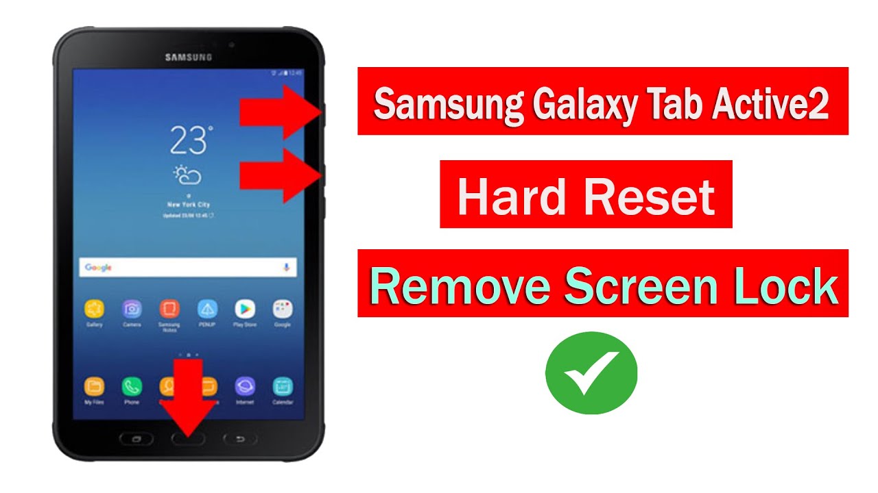 Samsung Galaxy Tab Active2 (SM-T395)Hard Reset By Screen Lock Remove