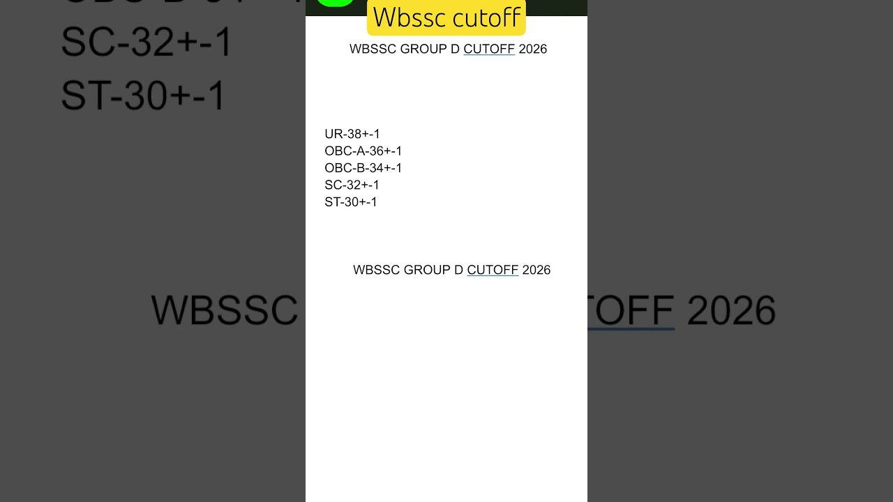 #cutoff2026#wbsscgroupd#cutoff #groupdcutoff2026